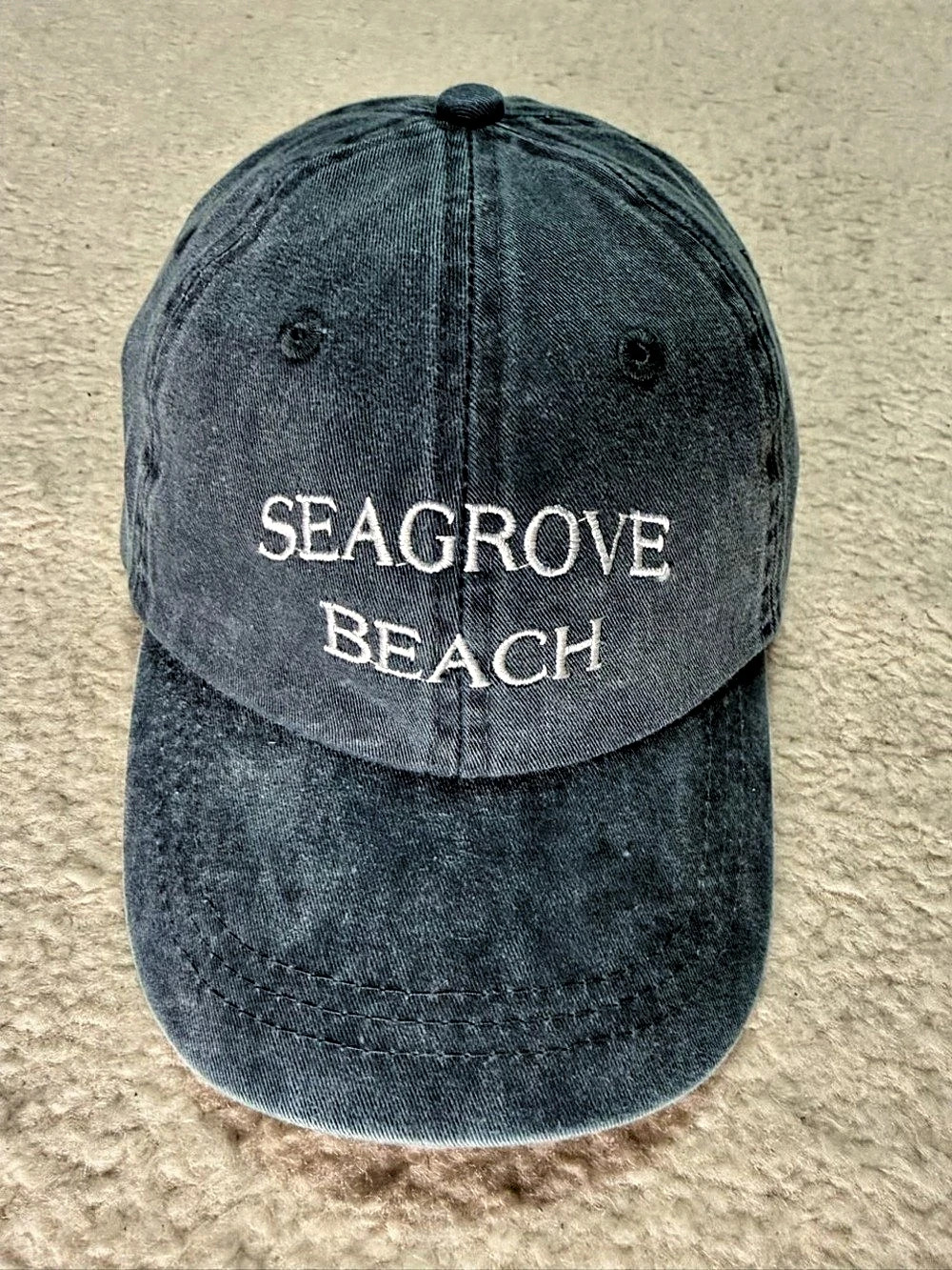 Seagrove Beach Washed Denim Beach Hat in Blue